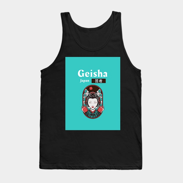 Geisha Japan | 芸者 Tank Top by AladdinHub